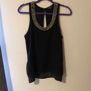 Top shop open back jeweled blouse